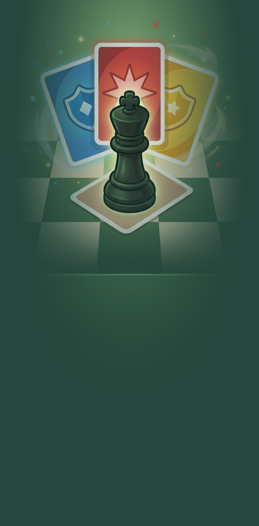 In-game board showing cards and chess position